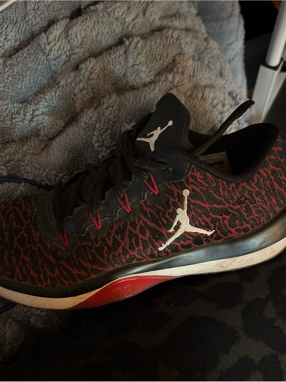 Authentic Nike Jordans Women's Black & Red Low-Top